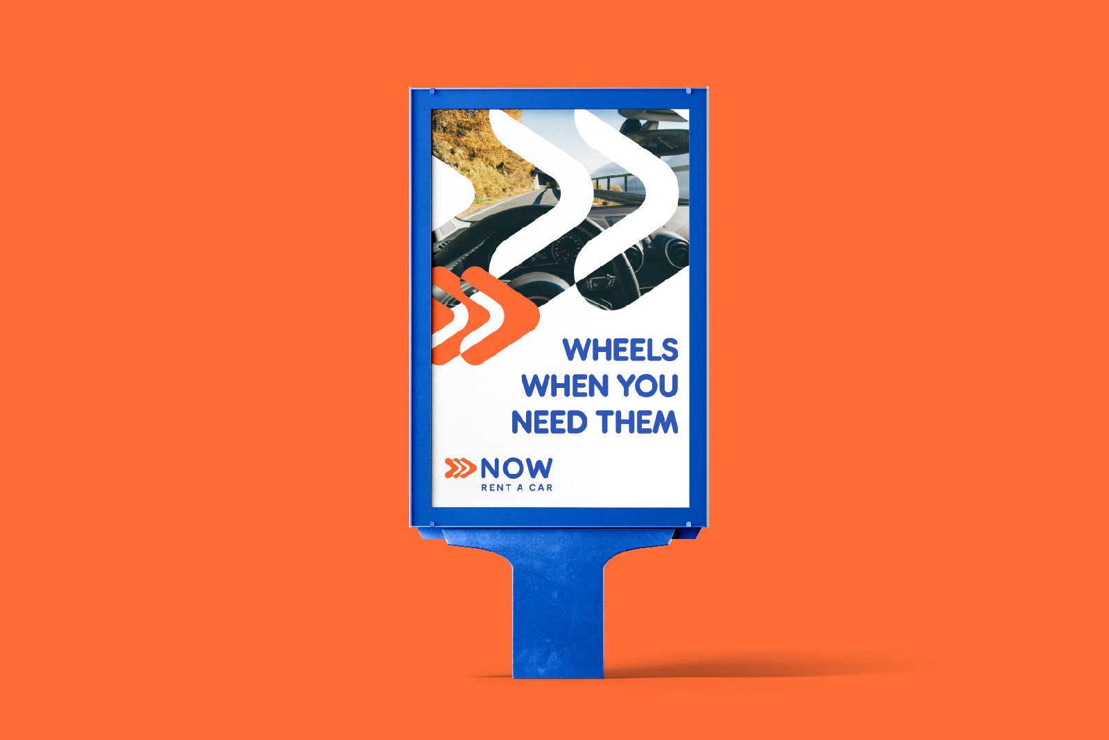 NOW RENT A CAR BRANDING CAR RENTAL LOGO