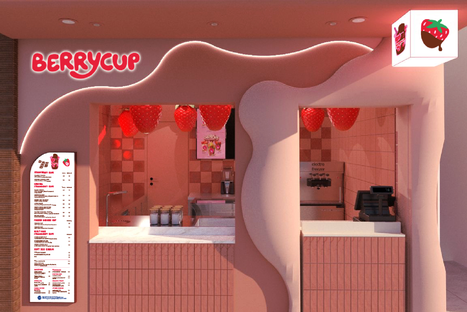 BERRYCUP BRANDING LOGO MENU VISUAL IDENTITY LOGO