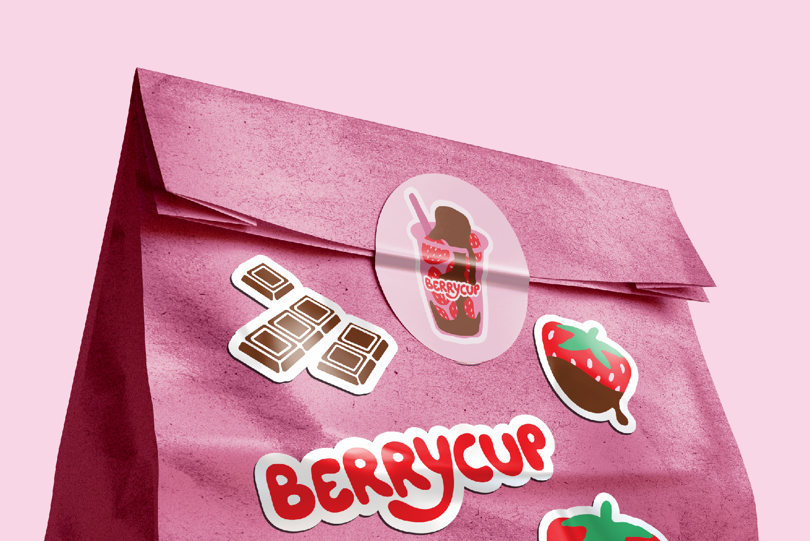 BERRYCUP LOGO MENU VISUAL IDENTITY FOOD BRANDING