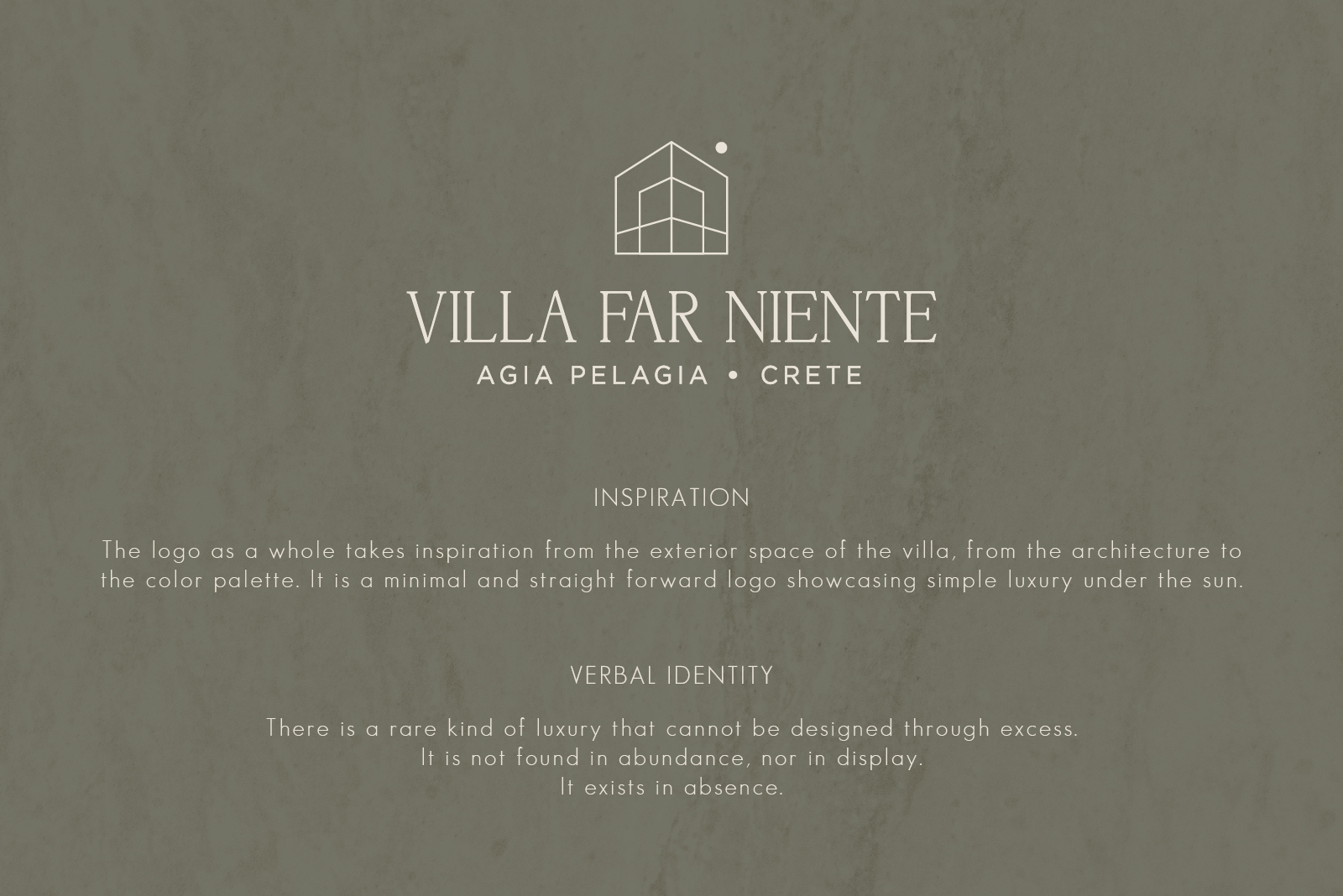 FARNIENTE BRANDING LOGO LUXURY VILLA